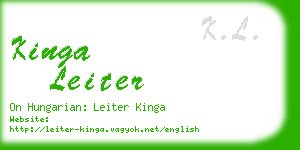 kinga leiter business card